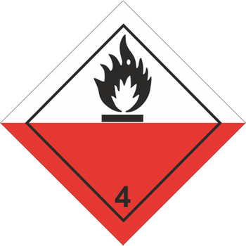 Вещества, способные к самовозгоранию - Маркировка опасных грузов, знаки опасности - магазин ОТиТБ - охрана труда и техника безопасности