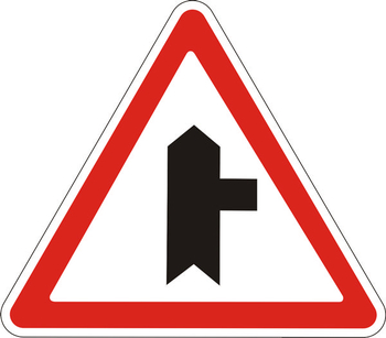 2.3.2 примыкание второстепенной дороги справа - Дорожные знаки - Знаки приоритета - магазин ОТиТБ - охрана труда и техника безопасности