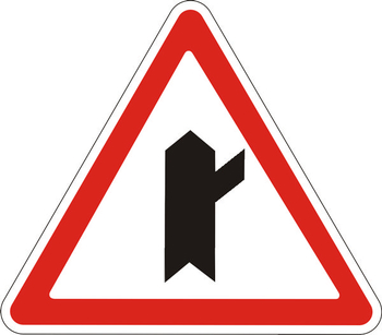 2.3.4 примыкание второстепенной дороги справа - Дорожные знаки - Знаки приоритета - магазин ОТиТБ - охрана труда и техника безопасности