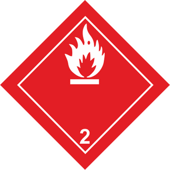 Легковоспламеняющиеся газы - Маркировка опасных грузов, знаки опасности - магазин ОТиТБ - охрана труда и техника безопасности