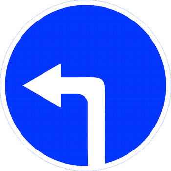 Знак 4.1.3 движение налево - Дорожные знаки - Предписывающие знаки - магазин ОТиТБ - охрана труда и техника безопасности
