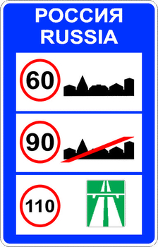 6.1 общие ограничения максимальной скорости (2250х1500) - Дорожные знаки - Информационные знаки - магазин ОТиТБ - охрана труда и техника безопасности