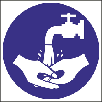 M17 мыть руки (пластик, 200х200 мм) - Знаки безопасности - Вспомогательные таблички - магазин ОТиТБ - охрана труда и техника безопасности