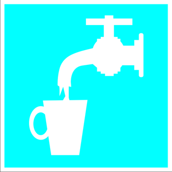 D02 питьевая вода (пластик, 200х200 мм) - Знаки безопасности - Указательные знаки - магазин ОТиТБ - охрана труда и техника безопасности