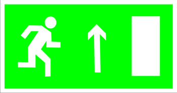 E11 направление к эвакуационному выходу (правосторонний) (пластик, 300х150 мм) - Знаки безопасности - Эвакуационные знаки - магазин ОТиТБ - охрана труда и техника безопасности