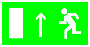 E12 направление к эвакуационному выходу (левосторонний) (пленка, 300х150 мм) - Знаки безопасности - Эвакуационные знаки - магазин ОТиТБ - охрана труда и техника безопасности