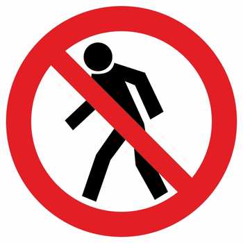 P03 проход запрещен (пленка, 700х700 мм) - Знаки безопасности - Знаки и таблички для строительных площадок - магазин ОТиТБ - охрана труда и техника безопасности
