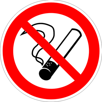 P01 запрещается курить (пленка, 200х200 мм) - Знаки безопасности - Запрещающие знаки - магазин ОТиТБ - охрана труда и техника безопасности