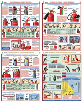 ПС33 Первичные средства пожаротушения  (ламинированная бумага, А2, 4 листа) - Плакаты - Пожарная безопасность - магазин ОТиТБ - охрана труда и техника безопасности