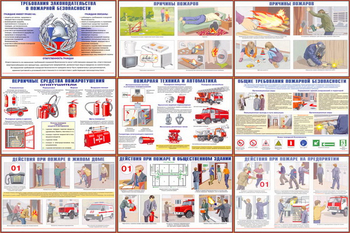 ПВ04 Умей действовать при пожаре (бумага, А3, 9 листов) - Плакаты - Пожарная безопасность - магазин ОТиТБ - охрана труда и техника безопасности