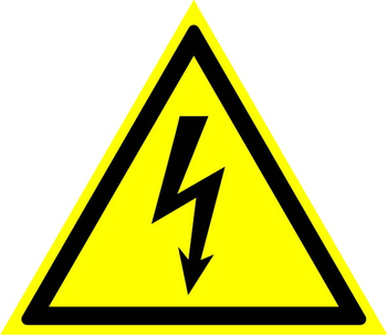 W08 внимание! опасность поражения электрическим током  (пленка, сторона 150 мм) - Знаки безопасности - Знаки по электробезопасности - магазин ОТиТБ - охрана труда и техника безопасности